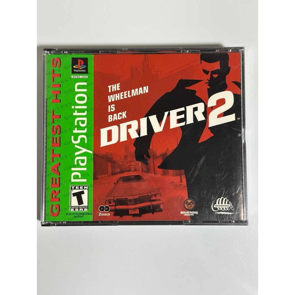 Driver 2 (Sony PlayStation 1, 2000) PS1 - Both Discs And‎ Case, Manual -TESTED